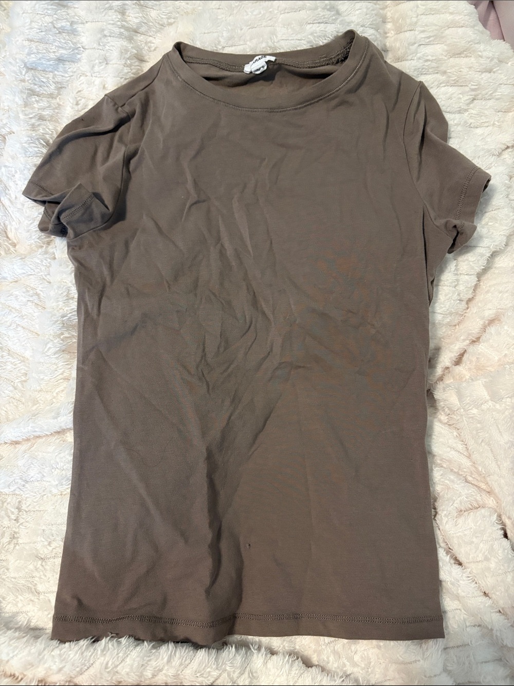 Garage Short Sleeve Crew T-Shirt - Taupe Brown